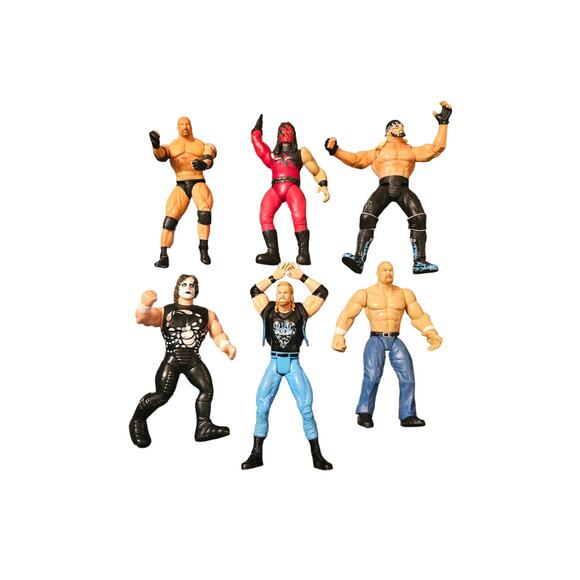 90s Wrestling Action Figures-Kane, steve Austin,Hulk Hogan, Sting,Diamond Dallas - Picture 1 of 6